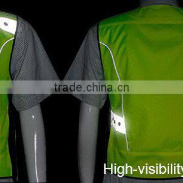 Cool Waterproof Yellow LED Flashing Motorcycle Reflective Vest photo-4