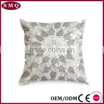 OEM painting oriental imitated silk cushion cover