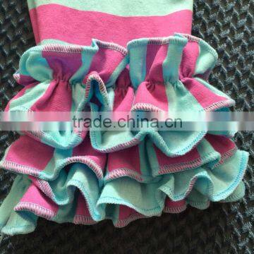 Best Sale Baby Icing Leggings Striped Little Girl Ruffle Pants QL-221 photo-2