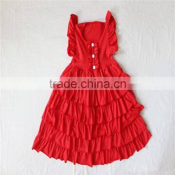 2017 Baby Girls Summer colorful dress Kids Girls solid color ruffle dress punjabi boutique suits images