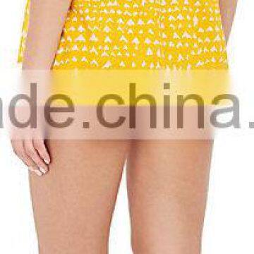 Women Pajamas Abstract-print Cotton Voile Pajama Cami With White Lace Trim