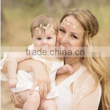 2 Colors Leaf Headband, Leaf Headband for Both Mom and Kids, Mom & Kids Headband photo-2