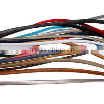 High Quality Pink Flat Leather Cord Soft Jewelry PU Rope 0.5mm photo-2