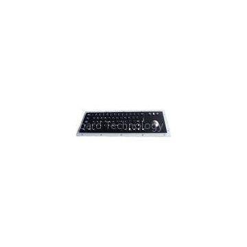 IP65 dynamic vandal proof black metal keyboard with trackball