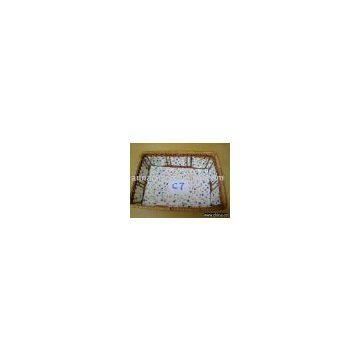 rattan basket with cloth bottom