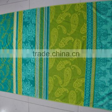 Manufacturer 100%cotton yarn-dyed jacquard verlour beach towel