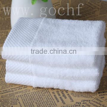 white diamond banded facecloth flannel face towel