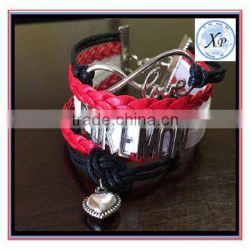 Wholesale Charm Jewelry Pokemon Infinity Love Leather Bracelet photo-2