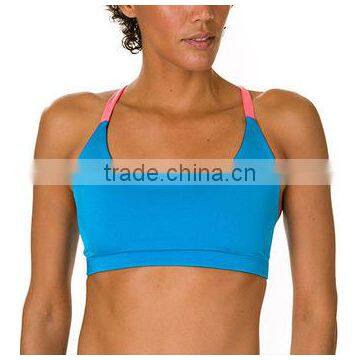 Custom Blue Wholesale Padding Bra Ladies Gym Apparel photo-2