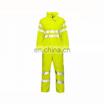 EN 343/EN 471 Hi Vis Storm Waterproof Coverall with hood