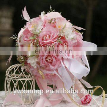 Pink Love Artificial Flower Wedding Flower Bouquet Bridal Bouquet