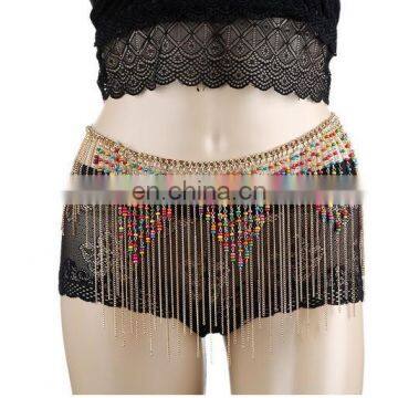 Hippie Boho Bohemian TRIBAL Metal Gypsy Belly Dancing Beaded Belly Waist Chain Hip Dancing