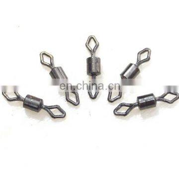 Diamond eye rolling fishing swivels