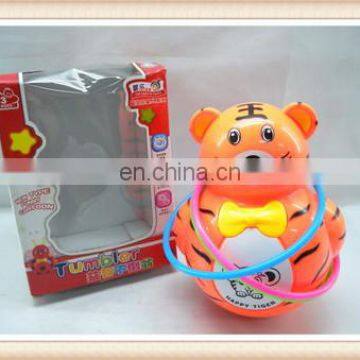 ring toss game, roly-poly plastic fun tiger tumbler toy