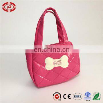 Pink hand bag quality dog bone logo girl gift bag