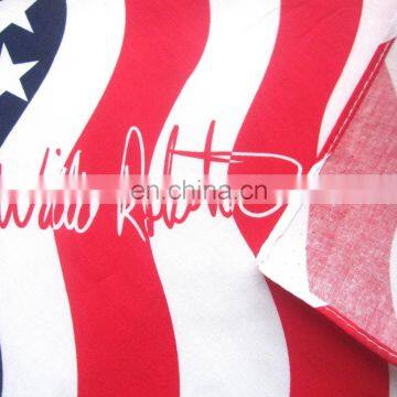 Custom flag bandana cotton bandana promotional hip hop bandana wholesale assorted color scarf