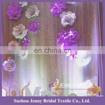 BCK133 paper flower backdrop wedding party backdrop sequin backdrop