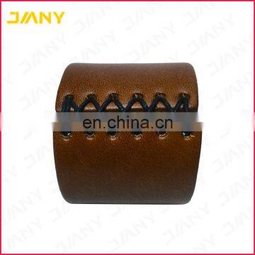 Custom Real Brown Leather Grips For Handle Bars of Bicycle photo-3