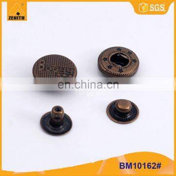 Spring Metal Snap Buttons With Any Logo Customized BM10162