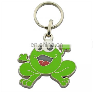 Custom frog shape metal keychains for sale