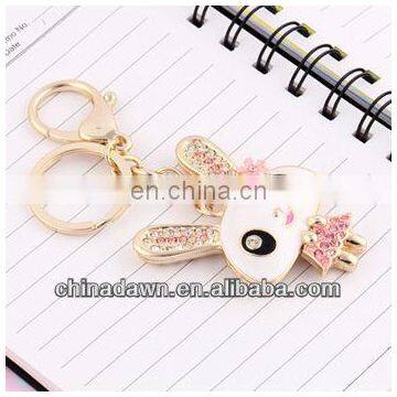 Cheap bling bling rabbit keychain for handbag CD-KD017