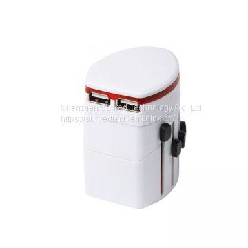 Dual USB Universal International Plug Adapter All in One USB Port World Travel AC Power Charger Adapter