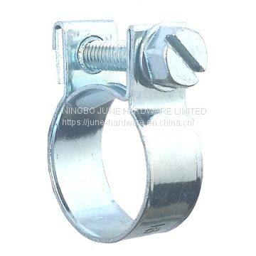 Galvanized steel W1 mini hose clamp