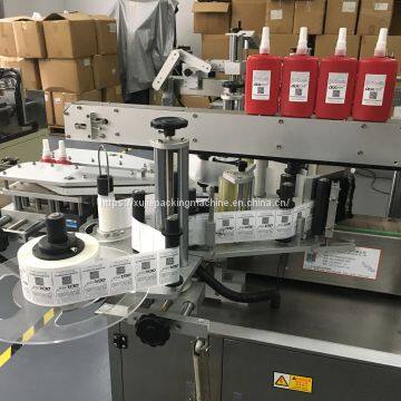 Automatic Wet Glue Square Bottle Sticker Two Side Labeling Machine photo-2