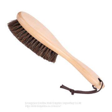 Natural Horsehair Shoes Brush Leather Cleaning Brush With Long Wood Handle for Upholstery, Cleaner Car Interior, Upholstery Furniture, Shoes,Leather Clothes,Handbags, Sofa photo-4