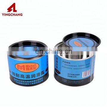 Thickness 0.22-0.25mm round chemical tin can with metal cover