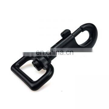 Factory black spray-paint  zinc alloy swivel snap hook for dog leash