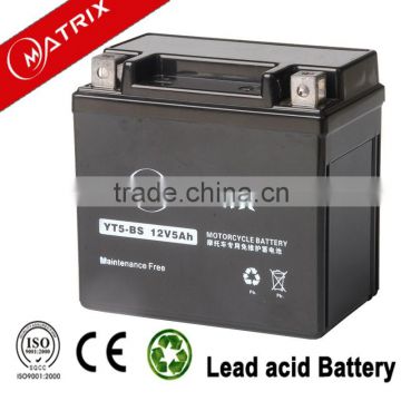 12v 5ah mf motorcycle lead acid battery