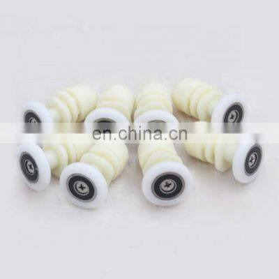Plastic White Glass Shower Wheels Sliding Doors Rollers