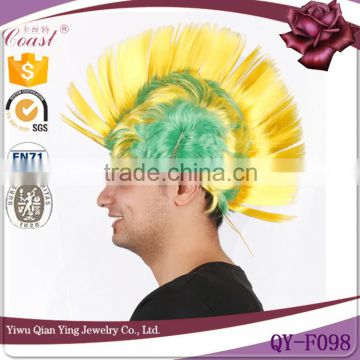 cheap hot sale Brasil flag color cock wig