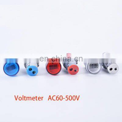 22MM Digital Display Indicator Lamp Voltmeter AC 60-500V Red Green Yellow Bule White Voltage Meter LED Display photo-3