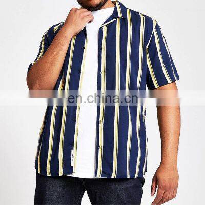 2021 custom striated cotton clothes wholesale long sleeve men's flannel shirt