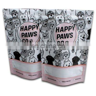 Print logo Self Sealing edible Aluminum Foil Food Packaging Zipper Matte Black stand up pouch logo Mylar Laminated Plastic Bags