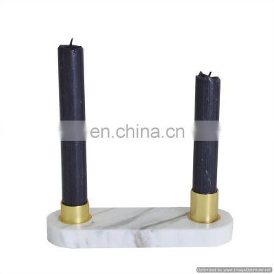 2 light marble candle holder