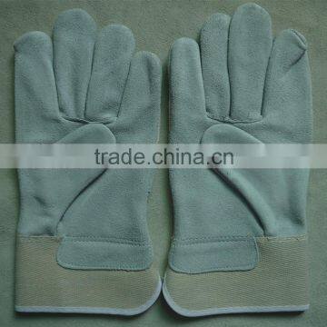 CE en388 standard cow split leather working Gloves industrial safety gloves