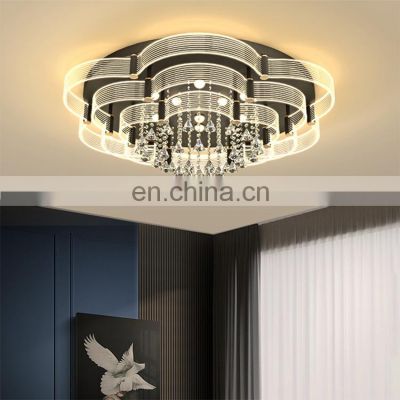 Gorgeous Decoration 24 36 108 128 W Bedroom Living Room K9 Crystal Modern Indoor LED Ceiling Lamp