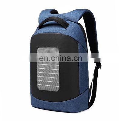 Chinese manufacturer USB charging business anti-theft solar computer bag waterproof backpack bag and solar panel