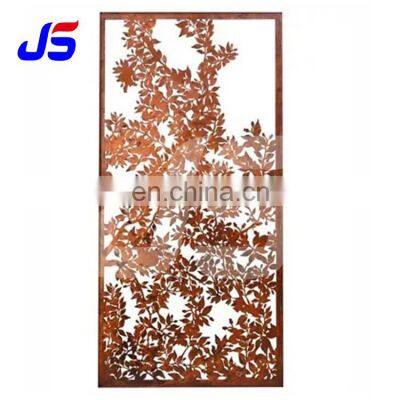 Corten Steel Garden Screen Laser Cut  Outdoor Garden Privacy Art Metal Screens Panels decorative sheet metal panels fence