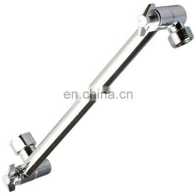 Total length 220MM Universal Chrome solid brass extension adjustable shower arm