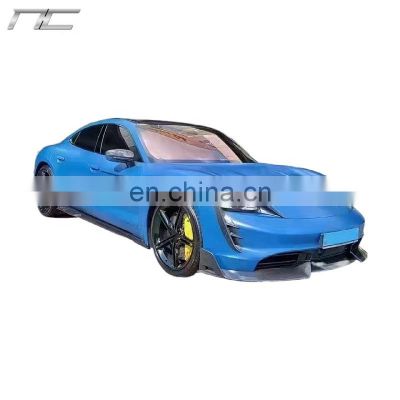 Mansori Style Carbon Fiber Car Front Lip Rear Diffuser Side Skirts Small Body Kit For Porsche Taycan