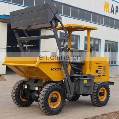 Easy to Operate 4x4 off Road 2ton Concrete Site Dumper With Factory Price