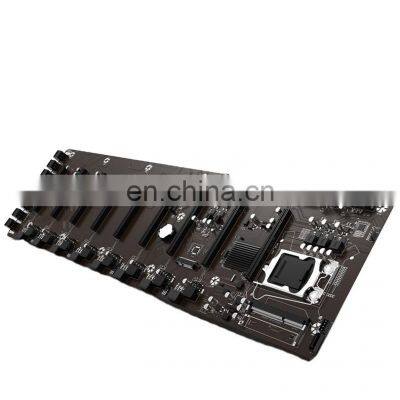 High Quality B75 8gpu Motherboard 65mm Gap For 1080ti 1070ti Gtx1060s/2060s/rx588/rx598 Gpu