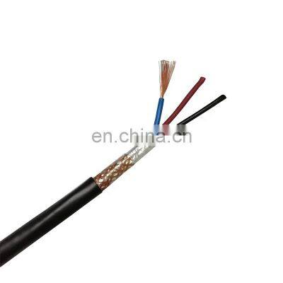 Black PVC Shielded Signal Control Power Cable  Screened Wire RVVP4*0.5mm