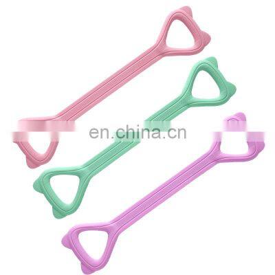 Yoga Gym Fitness Elastic Resistance Tube Chest Expander 8 Shaped Figure 8 Resistance Band