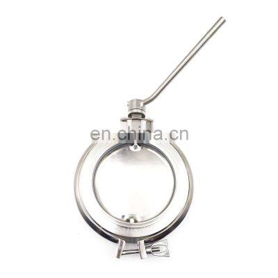 Sanitary butterfly valve din standard stainless steel manual powder 304 butterfly valve