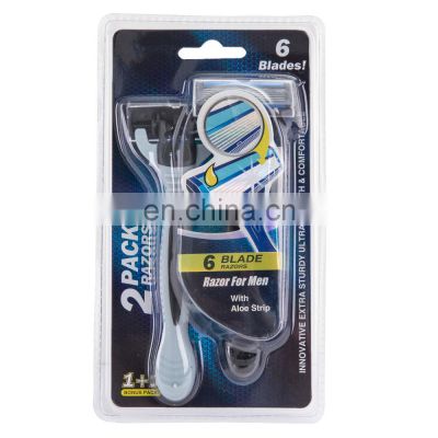 6 blades Men Shave Razor Sharp Germany Razor Blade High Quality Disposable Male Razor Factory Wholesale Safe Razor Cheap Price